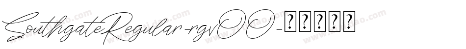 SouthgateRegular-rgvOO字体转换