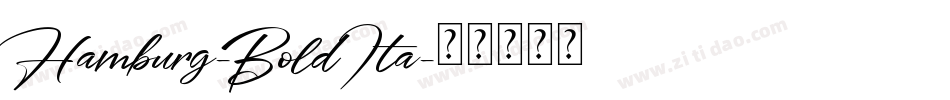 Hamburg-BoldIta字体转换