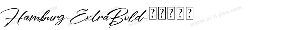 Hamburg-ExtraBold字体转换