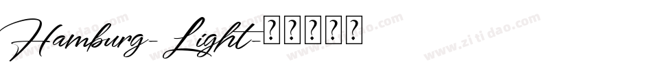 Hamburg-Light字体转换