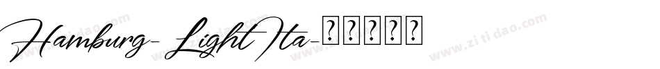 Hamburg-LightIta字体转换