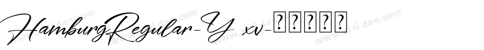 HamburgRegular-Y6xv字体转换