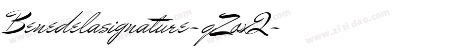 Benedelasignature-qZox2字体转换