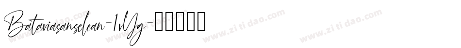 Bataviasansclean-1vYg字体转换