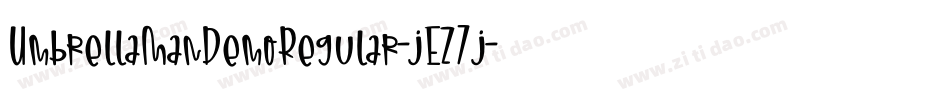 UmbrellaManDemoRegular-jEZ7j字体转换
