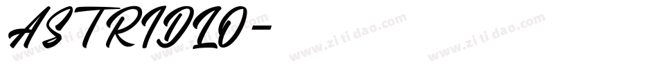 ASTRIDLO字体转换