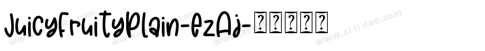 JuicyFruityPlain-EzAj字体转换