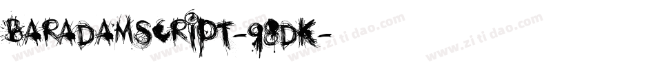 Baradamscript-98DK字体转换