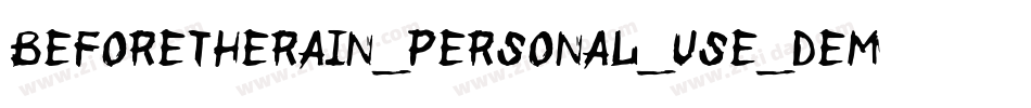 BeforeTheRain_personal_use_demo字体转换