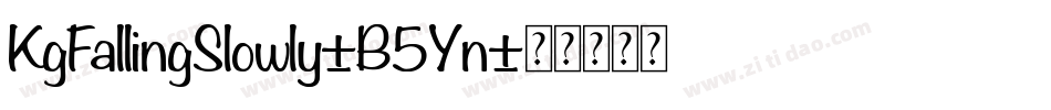 KgFallingSlowly-B5Yn字体转换
