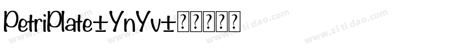 PetriPlate-YnYv字体转换
