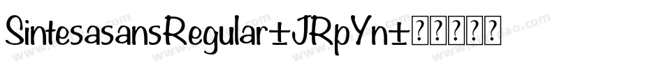 SintesasansRegular-JRpYn字体转换
