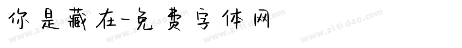 你是藏在字体转换