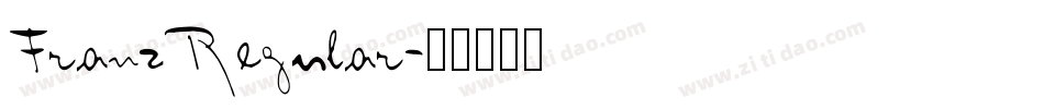 FranzRegular字体转换