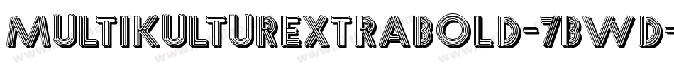 MultikulturExtrabold-7BWD字体转换