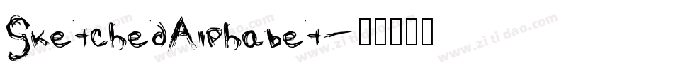 SketchedAlphabet字体转换