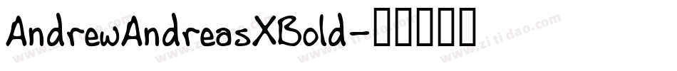 AndrewAndreasXBold字体转换