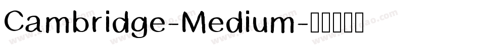Cambridge-Medium字体转换