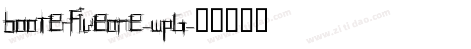 BooterFiveOne-WPG字体转换