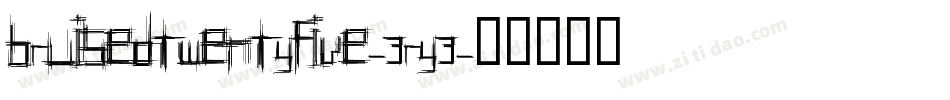 BruisedTwentyfive-3RY3字体转换