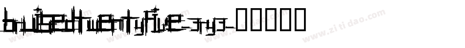 BruisedTwentyfive-3RY3字体转换