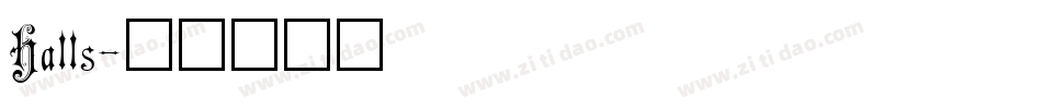 Halls字体转换