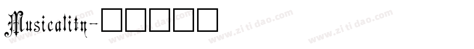 Musicality字体转换