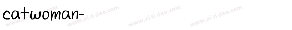 catwoman字体转换