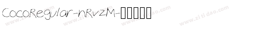 CocoRegular-nRvzM字体转换