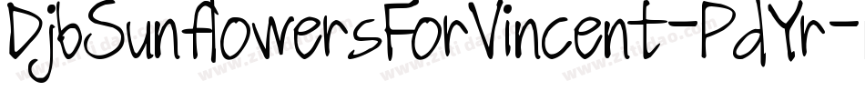 DjbSunflowersForVincent-PdYr字体转换
