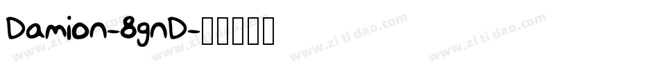 Damion-8gnD字体转换
