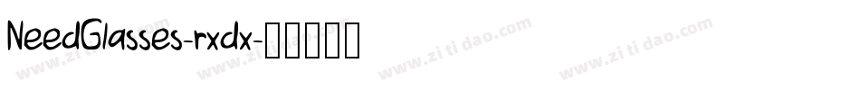 NeedGlasses-rxdx字体转换