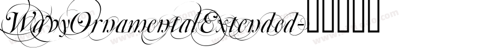 WavyOrnamentalExtended字体转换