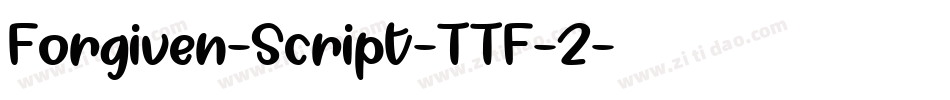 Forgiven-Script-TTF-2字体转换