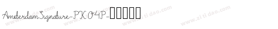 AmsterdamSignature-PKO4P字体转换
