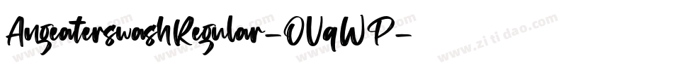 AngeaterswashRegular-OVqWP字体转换