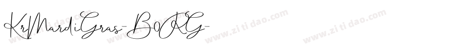 KrMardiGras-B0RG字体转换