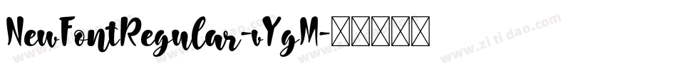 NewFontRegular-vYgM字体转换