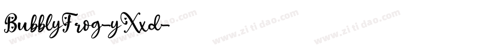 BubblyFrog-yXxd字体转换