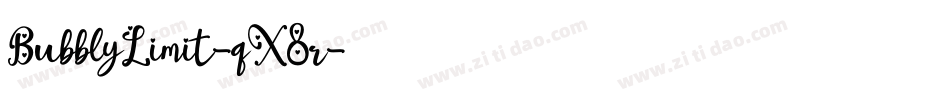 BubblyLimit-qX8r字体转换