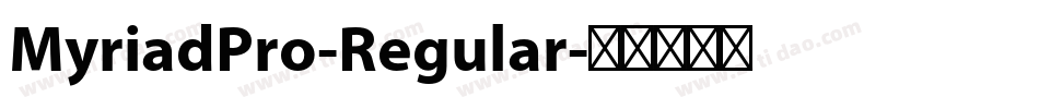 MyriadPro-Regular字体转换
