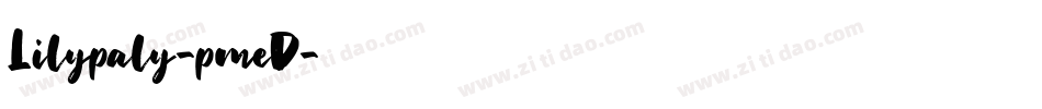 Lilypaly-pmeD字体转换