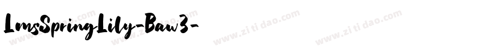 LmsSpringLily-Baw3字体转换