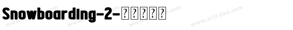 Snowboarding-2字体转换