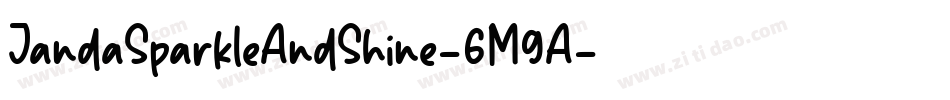 JandaSparkleAndShine-6M9A字体转换