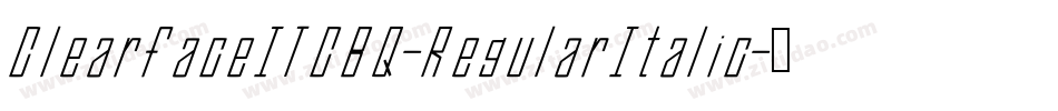ClearfaceITCBQ-RegularItalic字体转换