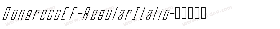 CongressEF-RegularItalic字体转换