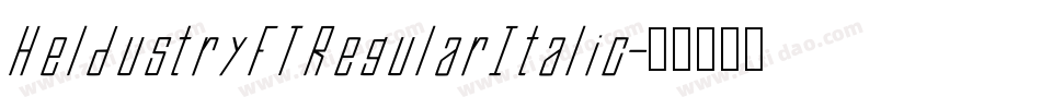 HeldustryFTRegularItalic字体转换