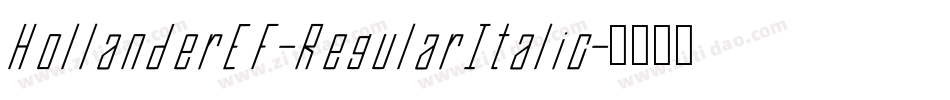 HollanderEF-RegularItalic字体转换