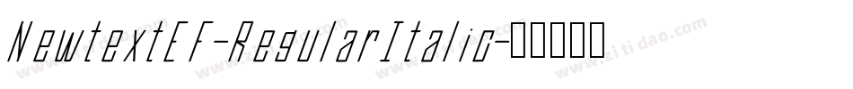 NewtextEF-RegularItalic字体转换